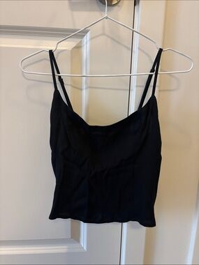 Reformation Women’s Black Cowl Neck Cami Top tank